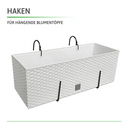 12x CROCHET POUR JARDINIÈRE POUR BALUSTRADE DRTC500 / DRT500