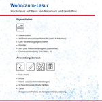 Remmers WOHNRAUM-LASUR Cerise 0,75 L - Lasure à la cire pour intérieur