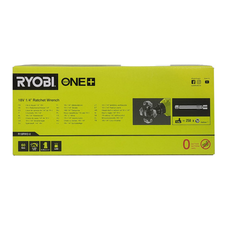 Ryobi R18RW2-0 cliquet sans fil 18 V ONE+ ¼″ (sans accu/chargeur)