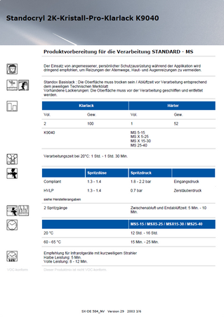 Standox Standocryl 2K-Kristall Pro Klarlack K9040 5L