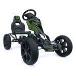 Kart à pédales Scout kaki – enfants 5–12 ans, roues EVA, frein à main
