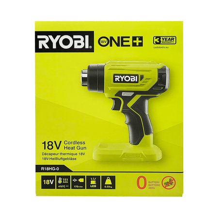 Ryobi R18HG-0 pistolet à air chaud 18 V ONE+ (sans batterie ni chargeur)