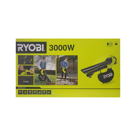 Ryobi RBV3000CESV - souffleur et aspirateur électrique 3000 W pour jardin
