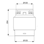 BANDLOO Kit ventilation DN125 – Ruroflex KLIK + séparateur 125 mm, graphite