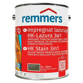 Remmers HK Lasur 5 L Vert saline – Imprégnant 3-en-1 pour bois