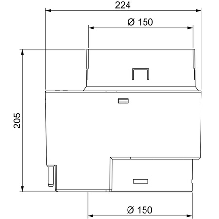 BANDLOO Kit ventilation DN150 – Ruroflex KLIK + séparateur 150 mm Anthracite