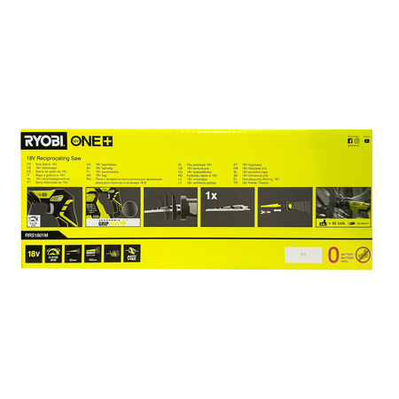Ryobi RRS1801M – scie sabre 18 V ONE+ avec lame (sans batterie)
