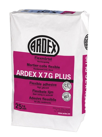 ARDEX X 7 G Plus Mortier-flex Colle à carrelage Flexkleber Résistant au gel 25 KG