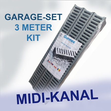 GUNNEX Midi-Kanal Kit garage 3 m DAKOTA