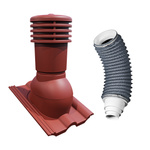 Kit Eurovent VENTOS X PLUS 150 mm Châtaigne RAL 3009  + FLEXOS X PLUS 60 cm Gris
