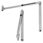 Kit GEZE ARGENT – Ferme-porte avec bras et plaque de montage TS 2000 V BC Argent pour porte à un vantail jusqu’à 1250 mm de large avec goupilles