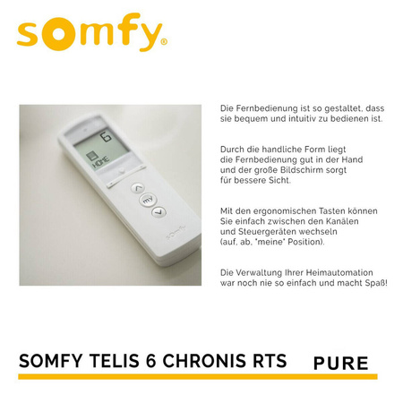 Somfy 1805215 Telis 6 Chronis RTS Pure