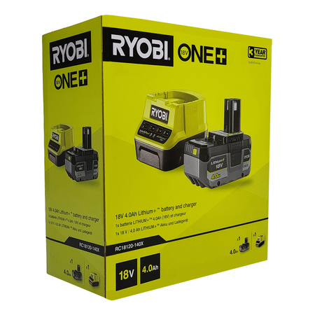 Ryobi RC18120-140X  ensemble Batterie 18 V ONE+ 4,0 Ah + Chargeur