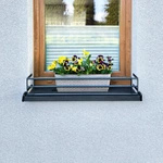 Mihimo Design Jardinière de fenêtre Modern réglable 115-145cm RAL7012 - gris anthracite