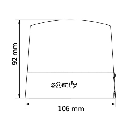 Somfy Master PRO 24 V RTS 9026384 Feu clignotant orange