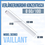 Vaillant Tube Ø 60/100 1m d'extension concentrique