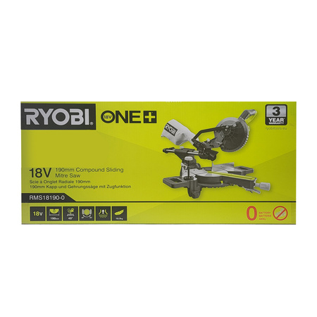 Ryobi RMS18190-0 - scie à onglets coulissante 190 mm 18 V ONE+ (sans batterie)