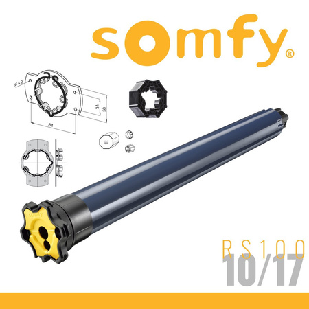 Somfy Motorisation RS100 io 10/17 VVF 3m + Adaptateur LT 50 SW 60 ED