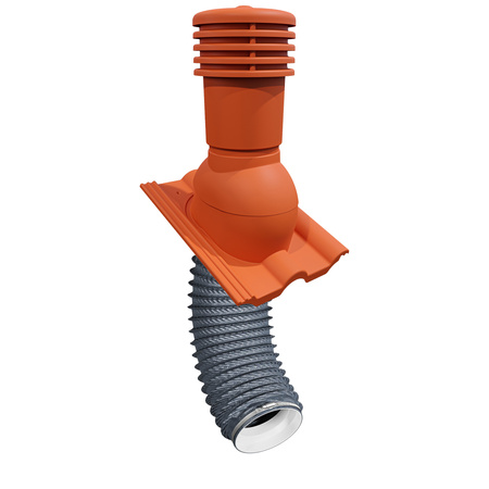 Kit Eurovent VENTOS X PLUS 150 mm Brique RAL 8004 + FLEXOS X PLUS 60 cm Gris