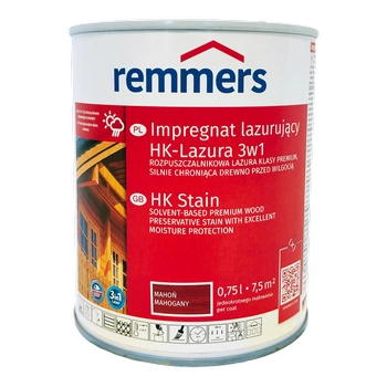 Remmers HK Lasur 0,75 L Acajou – Imprégnant 3-en-1 pour bois