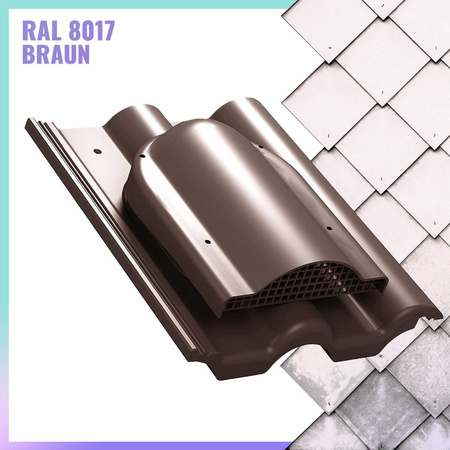 AÉRATEUR TILE P60 P1805 PAROTEC Aérateur RAL 8017 Marron TILE P60 P1805 pour toiture