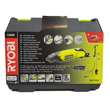 Ryobi EHT150V mini-meuleuse droite 150 W avec coffret de 115 accessoires