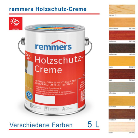 Remmers Holzschutz-Creme Imprégnant crème pour bois 5 L – Palissandre