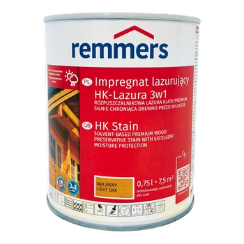 Remmers HK Lasur 0,75 L Chêne clair – Imprégnant 3-en-1 pour bois