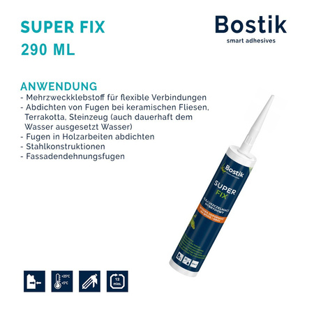 BOSTIK Seal'N'Bond Montagekleber Klebstoff Dichtmasse Kartusche 290 ML schwarz