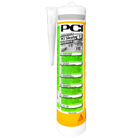 PCI Silcofug E Gris clair mastic silicone pour carrelage et verre 310 ml