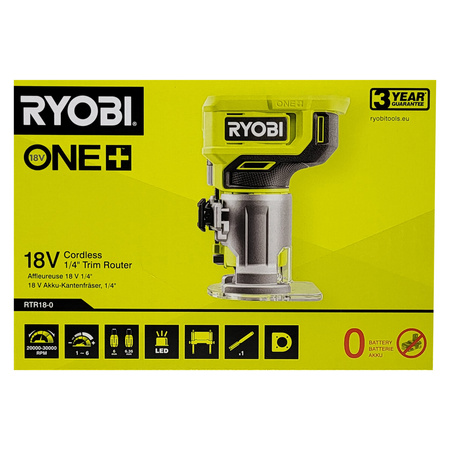 Ryobi RTR18-0 défonceuse sans fil 18V ONE+ (sans batterie ni chargeur), compacte
