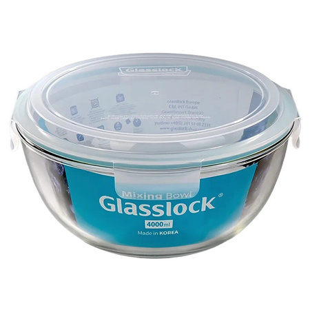 GLASSLOCK 4 L Bol à mélanger en verre
