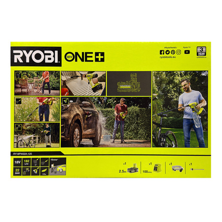 Ryobi RY18PW22A-125 nettoyeur haute pression 18 V ONE+ (sans accu/chargeur)