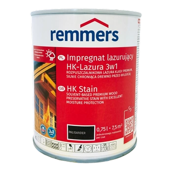 Remmers HK Lasur 0,75 L Palissandre – Imprégnant 3-en-1 pour bois