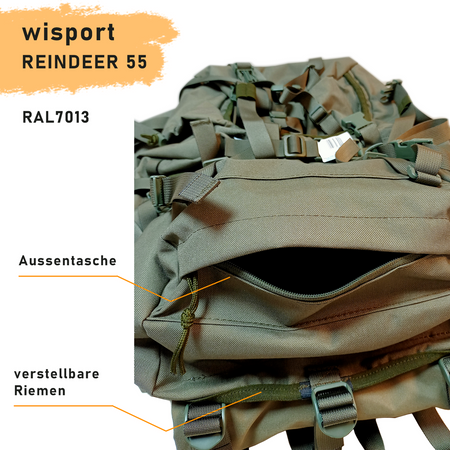 Wisport sac à dos REINDEER 55 OLIVE DRAB