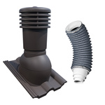 Kit Eurovent VENTOS X PLUS 150 mm Brun RAL 8019 + FLEXOS X PLUS 60 cm Gris