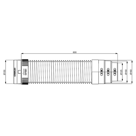 Ruroflex KLIK DN150 avec réducteur, U81R PAROTEC