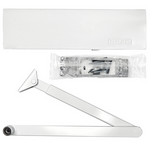 Set GEZE BLANC Ferme-porte TS 2000 NV BC, bras blanc, plaque de montage standard 3in1