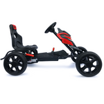 Grand go kart à pédales #scout,  jusqu'à 60kg, couleur rouge