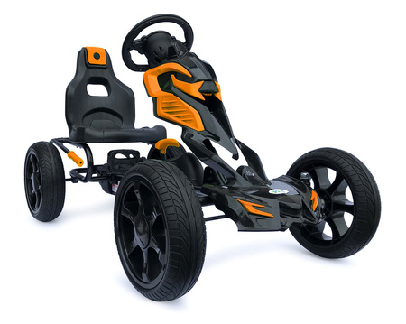 Grand go kart à pédales #scout,  jusqu'à 60kg, couleur orange