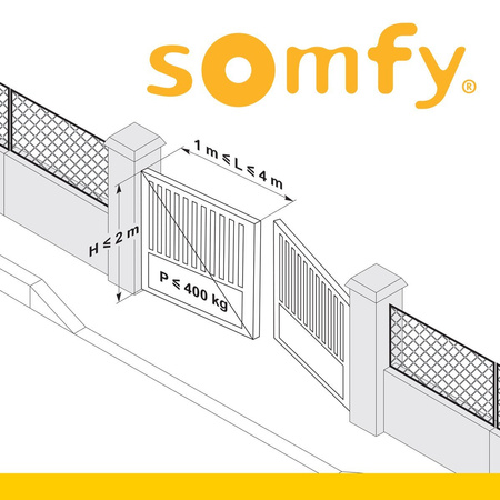 Somfy Ixengo L 24V Comfort Pack iO Motorisation pour Portail Battant 2 Vantaux