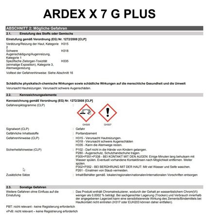 ARDEX X 7 G Plus Mortier-flex Colle à carrelage Flexkleber Résistant au gel 25 KG