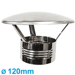 Chapeau de ventilation DA fi 120 mm en acier inoxydable 1.4301