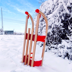 Luge d'enfant en bois laqué écologique ROUGE