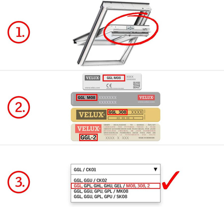 VELUX RHLSK00 1086 Store 114x Store décoratif Original avec crochets (RHL) Beige