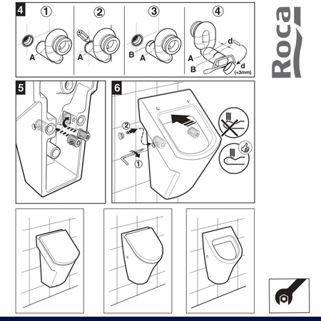 Roca Urinoir NEXO avec couvercle – inclus : raccordement et kit de montage (sans siphon)