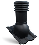 Bandloo VENTOS X – PLUS R Noir 150 mm – sortie de toit pour tuiles béton