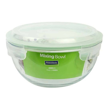 GLASSLOCK Mixing Bowl Boîte de conservation en verre - Saladier type 2000 ml