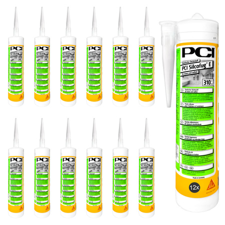 PCI Silcofug® E N°01 Blanc - 310 ml Ensemble [12 pièces]