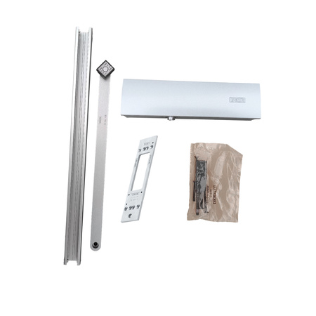 GEZE TS 3000 V – ferme-porte + rail coulissant + plaque de montage, argent